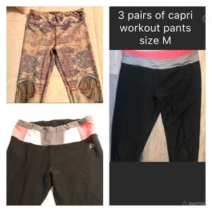 Size Medium Capri yoga pants bundle